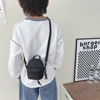 Kid'S Small Oxford Cloth Solid Color Basic Sports Square Zipper Crossbody Bag main image 4