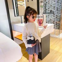 Girl'S Small Cotton And Linen Plaid Bow Knot Elegant Streetwear Beading Square Magnetic Buckle Crossbody Bag main image 4