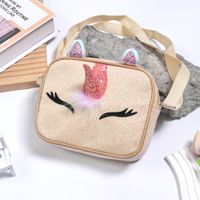 Kid'S Small Pu Leather Unicorn Cute Square Zipper Crossbody Bag main image 1