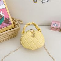 Women's Small Pu Leather Solid Color Cute Oval Zipper Crossbody Bag sku image 6