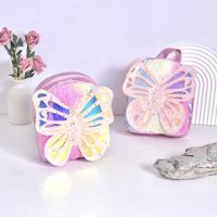 Neue Mode Trendy Kinder Rucksack Plüsch Glänzender Schmetterling Laser Transparente Tasche Schmetterling Flügel Rucksack main image 3