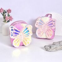 New Fashion Trendy Children's Backpack Plush Shiny Butterfly Laser Transparent Bag Butterfly Wings Backpack main image 3