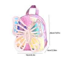 New Fashion Trendy Children's Backpack Plush Shiny Butterfly Laser Transparent Bag Butterfly Wings Backpack main image 2
