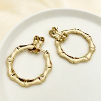 1 Pair Modern Style Classic Style Sector Plating 304 Stainless Steel 14K Gold Plated Drop Earrings main image 4
