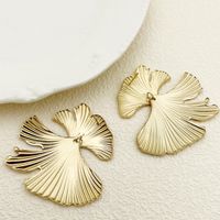 1 Pair Modern Style Classic Style Sector Plating 304 Stainless Steel 14K Gold Plated Drop Earrings main image 5