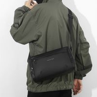 Men's Solid Color PVC Zipper Crossbody Bag main image 3