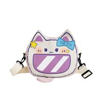 Women's Small Composite Material Cartoon Cat Cute Round Zipper Crossbody Bag sku image 3