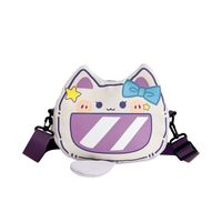 Women's Small Composite Material Cartoon Cat Cute Round Zipper Crossbody Bag sku image 4
