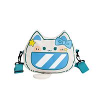 Women's Small Composite Material Cartoon Cat Cute Round Zipper Crossbody Bag sku image 2