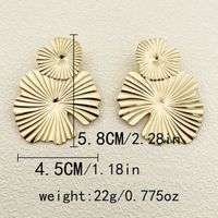 1 Pair Modern Style Classic Style Sector Plating 304 Stainless Steel 14K Gold Plated Drop Earrings sku image 4