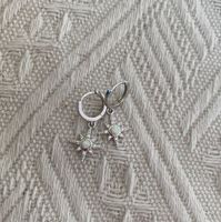 Simple Style Star Sterling Silver Inlay Opal Zircon Drop Earrings 1 Pair sku image 1