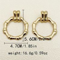1 Pair Modern Style Classic Style Sector Plating 304 Stainless Steel 14K Gold Plated Drop Earrings sku image 5