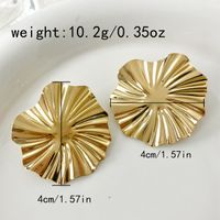 1 Pair Modern Style Classic Style Sector Plating 304 Stainless Steel 14K Gold Plated Drop Earrings sku image 1