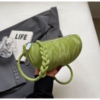 Women's Medium Pu Leather Solid Color Punk Streetwear Dumpling Shape Zipper Handbag sku image 6