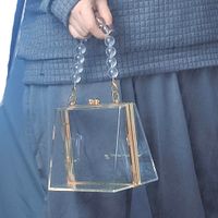Women's Small Arylic Solid Color Vintage Style Square Lock Clasp Evening Bag main image 1