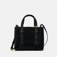 Women's Medium Pu Leather Solid Color Streetwear Zipper Crossbody Bag sku image 1