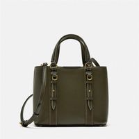 Women's Medium Pu Leather Solid Color Streetwear Zipper Crossbody Bag sku image 2