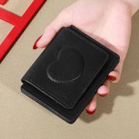 Women's Heart Shape Solid Color Pu Leather Flip Cover Wallets main image 7