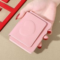Women's Heart Shape Solid Color Pu Leather Flip Cover Wallets main image 5