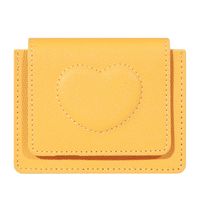 Women's Heart Shape Solid Color Pu Leather Flip Cover Wallets sku image 2