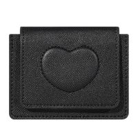 Women's Heart Shape Solid Color Pu Leather Flip Cover Wallets sku image 1