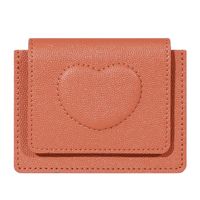 Women's Heart Shape Solid Color Pu Leather Flip Cover Wallets sku image 4