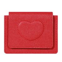 Women's Heart Shape Solid Color Pu Leather Flip Cover Wallets sku image 5