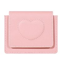 Women's Heart Shape Solid Color Pu Leather Flip Cover Wallets sku image 6