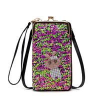 Women's Cartoon Solid Color Pu Leather Sequins Lock Clasp Wallets sku image 2
