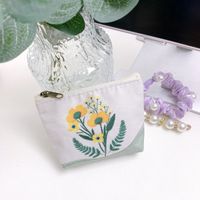Sweet Flower Butterfly Canvas Bucket Makeup Bags sku image 4