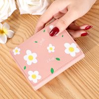 Women's Solid Color Flower Pu Leather Lock Clasp Wallets main image 4