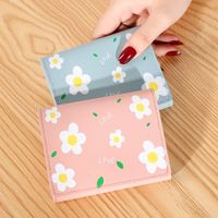 Women's Solid Color Flower Pu Leather Lock Clasp Wallets main image 3