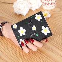 Women's Solid Color Flower Pu Leather Lock Clasp Wallets sku image 3