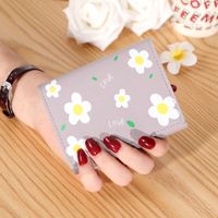 Women's Solid Color Flower Pu Leather Lock Clasp Wallets sku image 2