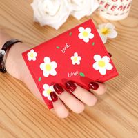 Women's Solid Color Flower Pu Leather Lock Clasp Wallets sku image 1