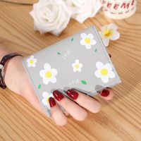 Women's Solid Color Flower Pu Leather Lock Clasp Wallets sku image 6