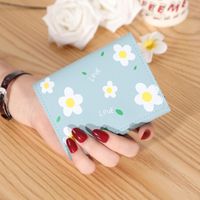 Women's Solid Color Flower Pu Leather Lock Clasp Wallets sku image 7
