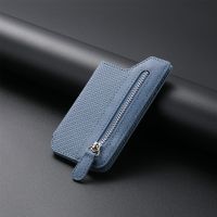Unisex Solid Color Pu Leather Zipper Card Holder sku image 2
