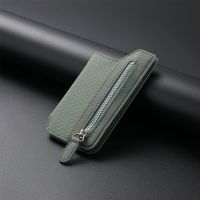 Unisex Solid Color Pu Leather Zipper Card Holder sku image 3