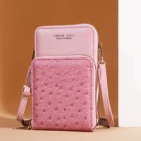 Women's Medium Pu Leather Solid Color Vintage Style Classic Style Zipper Phone Wallets main image 5