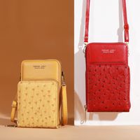 Women's Medium Pu Leather Solid Color Vintage Style Classic Style Zipper Phone Wallets main image 1