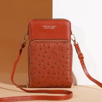 Women's Medium Pu Leather Solid Color Vintage Style Classic Style Zipper Phone Wallets main image 3