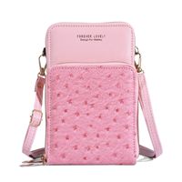 Women's Medium Pu Leather Solid Color Vintage Style Classic Style Zipper Phone Wallets sku image 1