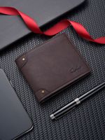 Men's Letter Pu Leather Open Small Wallets sku image 2