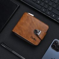Men's Letter Pu Leather Lock Clasp Long Wallets main image 1
