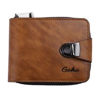 Men's Letter Pu Leather Lock Clasp Long Wallets main image 2