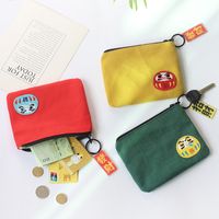 Women's Solid Color Cotton Zipper Wallets main image 1