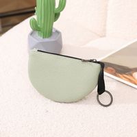 Unisex Solid Color Pu Leather Zipper Wallets sku image 4