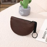 Unisex Solid Color Pu Leather Zipper Wallets sku image 6