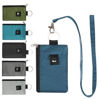 Unisex Solid Color Polyester Zipper Wallets main image 1